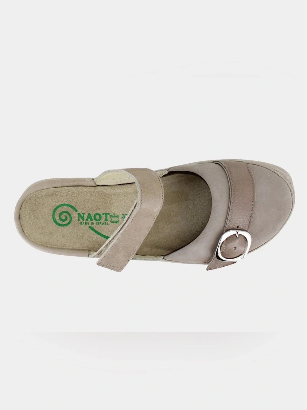 NAOT Footwear Women's Hongi Maryjane Khaki Beige Leather/Stone Nubuck sz 10